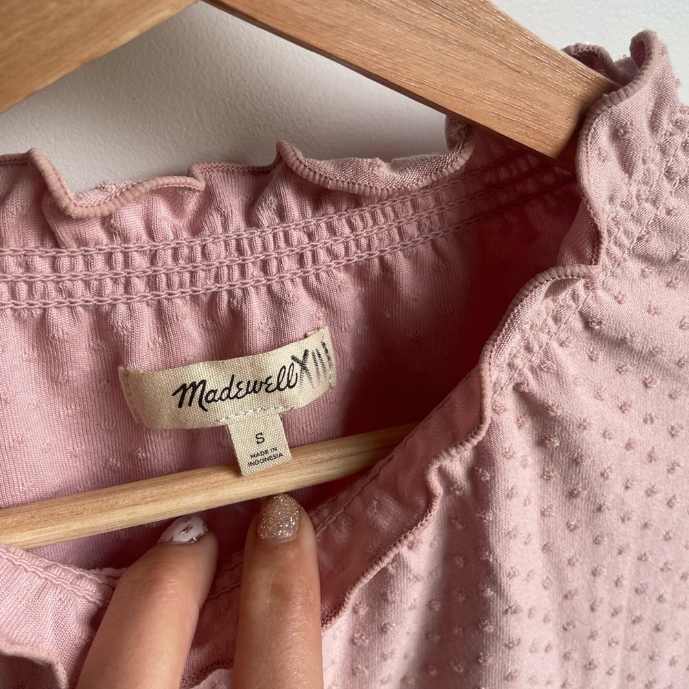 Madewell Clipdot Ruffle Top - Picture 2 of 7